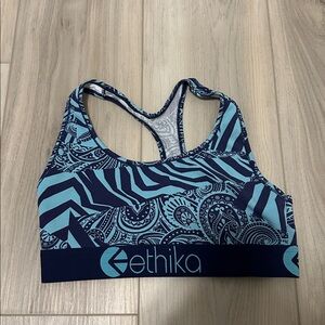 Ethika Teal and Navy Sports Bra